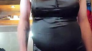 Brunette ladyboy models dresses naughtily in this sixth part