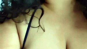 I cum on my sister-in-law's huge tits in a casual scene