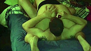 Wife enjoys relaxing with toys and dildo at home