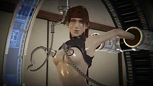 In this casual remake, Jessie Rasberry gets pleasured by a sex machine with toys and vibrator.