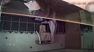 hidden cam catches french teen blonde in shower