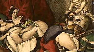 vintage erotic illustration with retro anime style