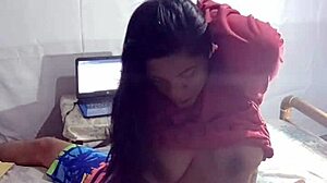 Latina brunette gives roommate muff diving surprise