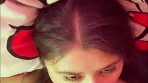 puta latina sucks cock, gets cumshot in mouth minniesouldays