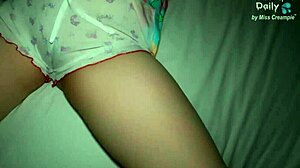 Stepmom’s juicy pussy gets pounded missionary style while resting. Her wet panties reveal every detail.