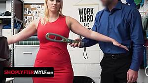 Blonde Milf Vanessa Cage Regrets Stealing Jewelry, Negotiates Freedom with Officer at Shop