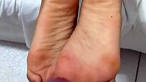 Cum on Prostitute’s Feet While Smelling Her Soles
