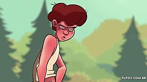 huge cock excites curvy milf in cartoon