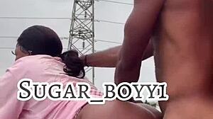 Sneaky Rooftop Doggy with Big Black Cock in Action.