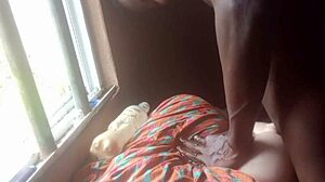 Amateur group scene with big ass and black participant.