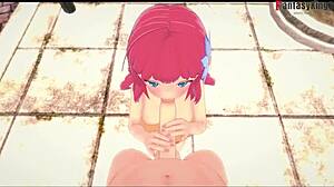 Dola Stephanie gives public blowjob in POV from No Game No Life