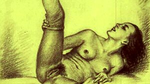 Vintage erotic cartoon illustration from anime retro 😍