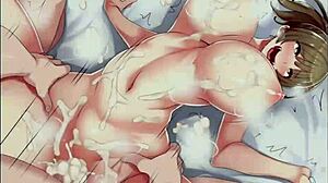 巨大鸡巴在巨乳动漫屁股里射精