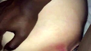 this slut takes hard backshots in a wild interracial doggystyle session with a creamy finish.
