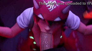 kiriko gets wild with face fucking action