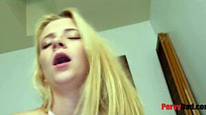 Petite Blonde Teen Rides and Sucks Old Therapist in Taboo Fuck Session