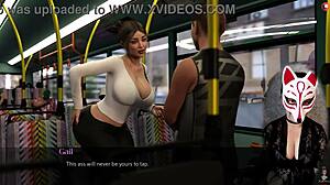 不敢相信办公室巴士上巨大奶子！