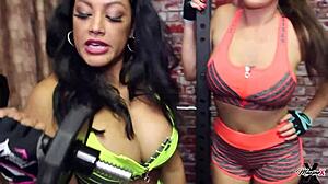 Lesbians Nyssa Nevers In Heels And Lingerie