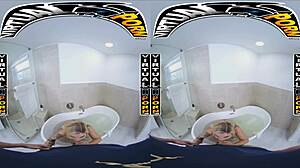 Virtual porn with blonde pawg kali roses in bathroom vr