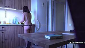 melissa main caught nude during casual breakfast moment