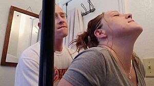 Bathroom quickie, oops, almost got caught!