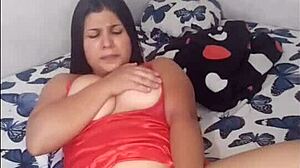 Latina Teen Goddess Masturbates in Stunning Solo Display