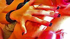 Alia Janine invites you to cream on her huge natural boobs. Her curves beg for it.