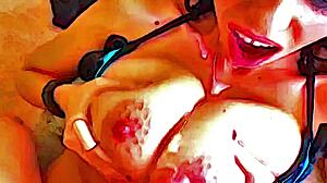 Alia Janine invites you to cream on her huge natural boobs. Her curves beg for it.