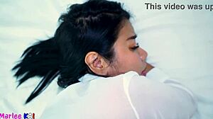 Thai girlfriend waits for doggystyle fuck