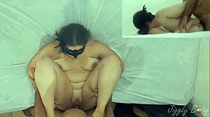 Cute Fat Amateur Girlfriend's Tanlined Tits Bounce During Hardcore Fucking