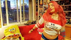 Gemma Gomory Becomes Harley Quinn In Cosplay Sex With Toys And Cum