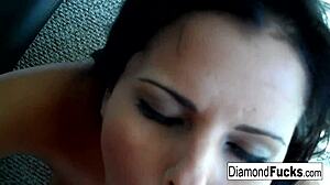 Diamond gets naked and masturbates