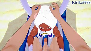 himiko toga and mirko engage in intense pov sex in my hero academia hentai