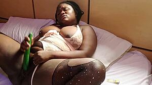 Ebony Wife Satisfies Big Ass Solo