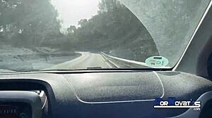 Pornovatas - Young mulata of 21 picked up for car sex with big ass