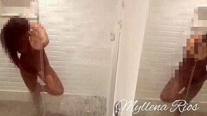 Leo Ogro caught me using toys in the bathroom for some fun.