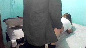 we bang doggystyle on a chilly day in our cozy double bed