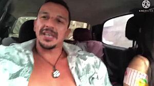 fucking the uber driver and cumming in her mouth, latina milf pov