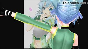 Sinon from Sword Art Online in hot MMD action! 🔥