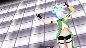 Sinon from Sword Art Online in hot MMD action! 🔥