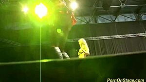 Threesome Striptease Scandal On Public Stage