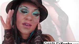 Charley engages in playful teasing with you