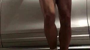 Are you spying on that cock in the gym garage voyeur scene?