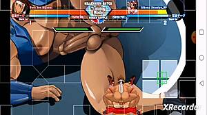 Athena Asamiya bent over for doggystyle creampie by Joe Higashi