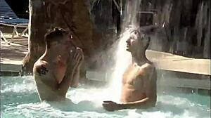 Just chilling with a blowjob and anal by the beach pool