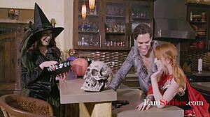 Halloween Night Turns Wild with Cheating Stepdaughter's Seduction. I Felt Every Moment!