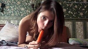 Teen 18+ Uses Dildo For Solo Masturbation And Fucking Session