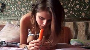 Teen 18+ Uses Dildo For Solo Masturbation And Fucking Session