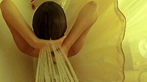 i watch brett rossi showering and touching her big tits... oops