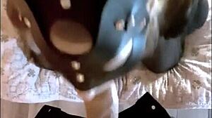 Blonde with tiny breasts handles a massive cock